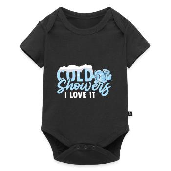 Eisbaden Atmen Atemübungen Breathe Yoga - Baby Premium Kurzarmbody - Schwarz - Vorne