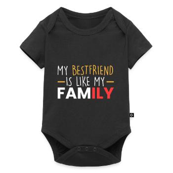My best friend is like family - Baby Premium short-sleeve bodysuit - black - Front