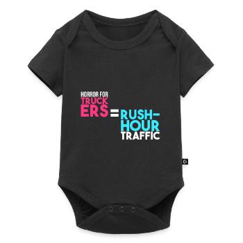 Horror for truckers = rush hour - Baby Premium short-sleeve bodysuit - black - Front