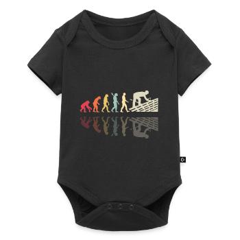 Roofer Human Evolution Retro Vintage Construction - Baby Premium short-sleeve bodysuit - black - Front