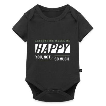 Accounting Makes me Happy - Accountant Funny Gift - Baby Premium short-sleeve bodysuit - black - Front