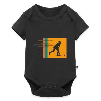 Amateur de hockey sur gazon Scoring Sports Retro Sweep - Body à manches courtes Premium Bébé - noir - Devant
