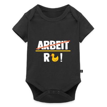 Ruhestand Pension Rente Rentner - Baby Premium Kurzarmbody - Schwarz - Vorne