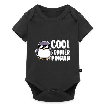 Pinguin - Baby Premium Kurzarmbody - Schwarz - Vorne