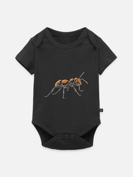 fourmi - Body à manches courtes Premium Bébé - noir
