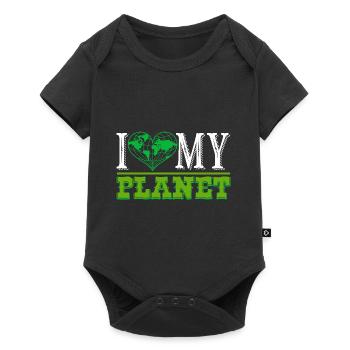 Earth Day I Love My Planet Earth - Baby Premium short-sleeve bodysuit - black - Front