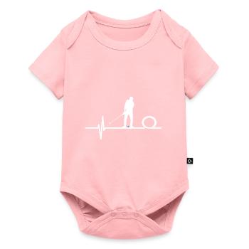 Golf Heart Line Putter Golf Ball - Baby Premium short-sleeve bodysuit - rose - Front