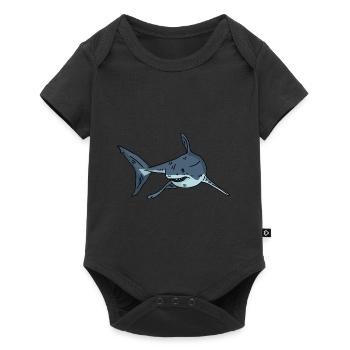 Shark Shark - Baby Premium short-sleeve bodysuit - black - Front