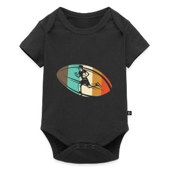 Retro Rugby Vintage Rugby Fan Rugby Player Rugby - Baby Premium short-sleeve bodysuit - black - Front