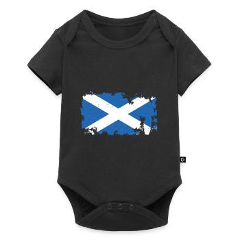 Scottish flag for Scotsman, Scotswoman and - Baby Premium short-sleeve bodysuit - black - Front