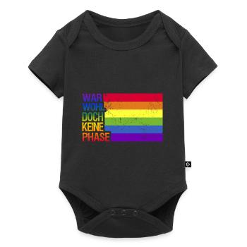 War wohl doch keine Phase Regenbogen Demonstration - Baby Premium Kurzarmbody - Schwarz - Vorne