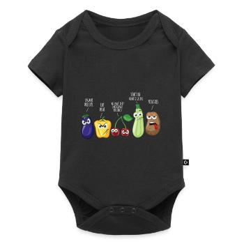 Funny Vegetable Humor Vegan Sarcastic Quote - Baby Premium short-sleeve bodysuit - black - Front