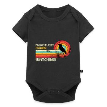 I'm not lost I'm Bird Watching - Body à manches courtes Premium Bébé - noir - Devant