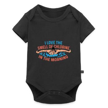 Geruch von Chlor Triathlet Gift - Baby Premium Kurzarmbody - Schwarz - Vorne