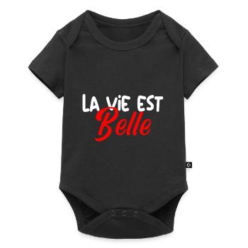 La vie est belle - Body à manches courtes Premium Bébé - noir - Devant