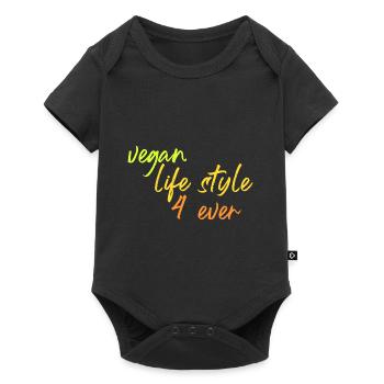 mode de vie végétalien 4 ever - Body à manches courtes Premium Bébé - noir - Devant