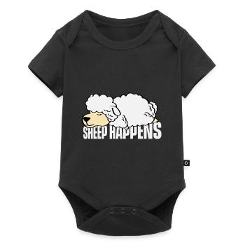 Schafe passiert Schäfer Gift - Baby Premium Kurzarmbody - Schwarz - Vorne