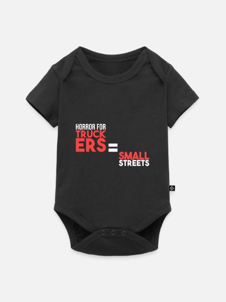 Horror für Trucker: kleine Straßen - Baby Premium Kurzarmbody - Schwarz