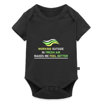 Outdoor work - Baby Premium short-sleeve bodysuit - black - Front