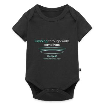 Flashing through walls!! - Baby Premium short-sleeve bodysuit - black - Front
