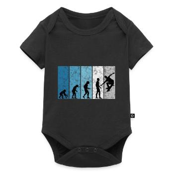 Skateboarder Skateboard Skater Skate Evolution - Baby Premium Kurzarmbody - Schwarz - Vorne