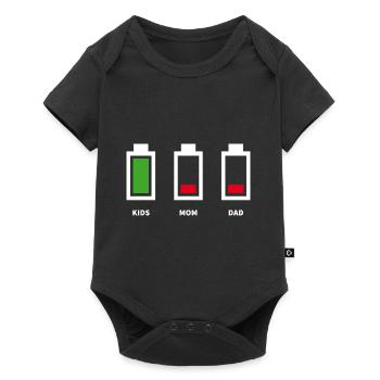 Père Mère Batterie T-shirt Vide Drôle de Famille Ge - Body à manches courtes Premium Bébé - noir - Devant