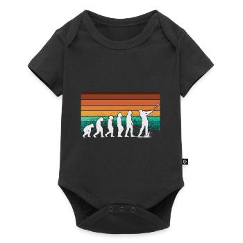 Évolution du golf du singe aux hommes BBall Lovers - Body à manches courtes Premium Bébé - noir - Devant