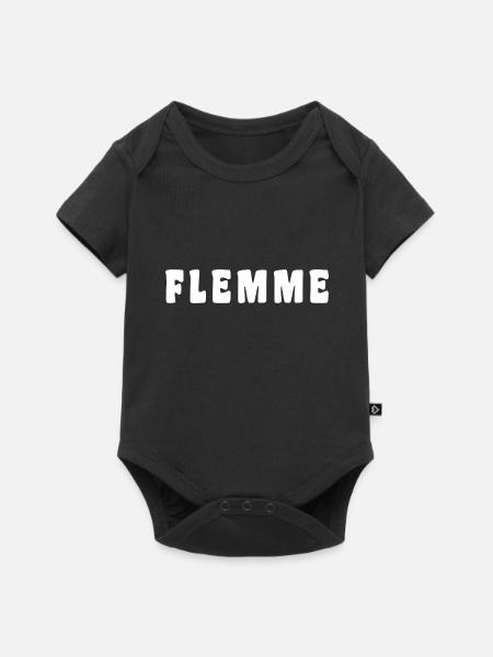 Flemme - Body à manches courtes Premium Bébé - noir