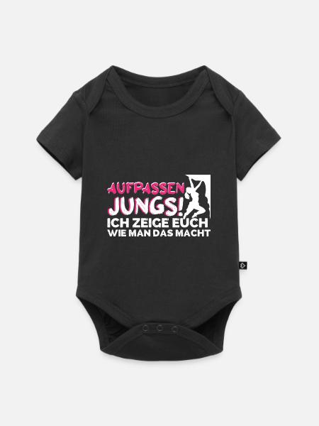 Bouldern Mädchen Boulderin - Baby Premium Kurzarmbody - Schwarz