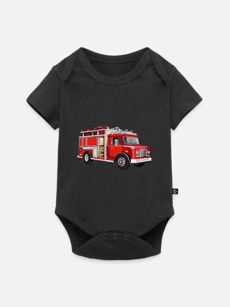 Brannbil brannbil brannbil brann - Premium kortermet body for barn - svart