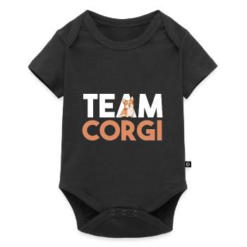 Chien Corgi - Body à manches courtes Premium Bébé - noir - Devant