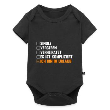 Sommerurlaub Urlauber Urlaub - Baby Premium Kurzarmbody - Schwarz - Vorne