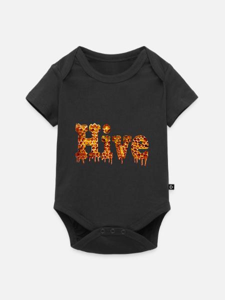 Bienenstock Bienenhaltung Honig Hive - Baby Premium Kurzarmbody - Schwarz