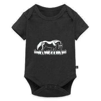 Connected Souls - A Horse and its Rider - Baby Premium short-sleeve bodysuit - black - Front