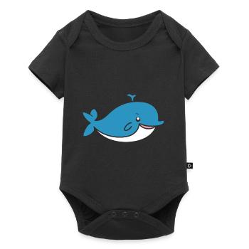 whale - Baby Premium short-sleeve bodysuit - black - Front