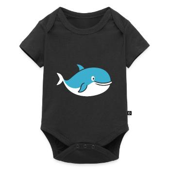 whale - Baby Premium short-sleeve bodysuit - black - Front