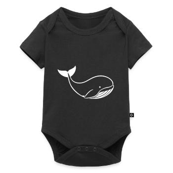 Baby Whale - Baby Premium short-sleeve bodysuit - black - Front
