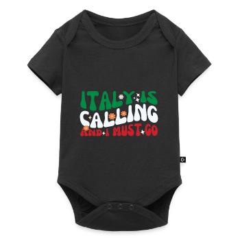 L’Italie m’appelle et je dois partir en vacances d’été - Body à manches courtes Premium Bébé - noir - Devant