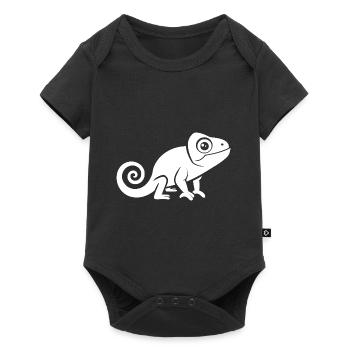 Chamäleon - Baby Premium Kurzarmbody - Schwarz - Vorne