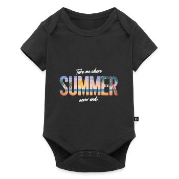 Summer Love Beach Vacation Shirt - Baby Premium short-sleeve bodysuit - black - Front