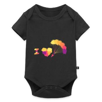 J’adore le parapente. Cadeau pour les amateurs de sport - Body à manches courtes Premium Bébé - noir - Devant