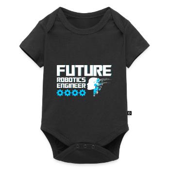 Roboter Robotik Ingenieur Kostüm Roboter - Baby Premium Kurzarmbody - Schwarz - Vorne