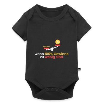 100% Gewinne zu wenig - Baby Premium Kurzarmbody - Schwarz - Vorne