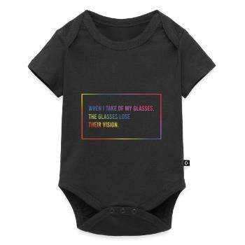 When I take off my glasses - Baby Premium short-sleeve bodysuit - black - Front