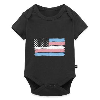 Transgender Pride USA LGBT Trans Flag - Baby Premium Kurzarmbody - Schwarz - Vorne