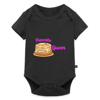 Pancake Pfannenkuchen Süßes Frühstück Essen - Baby Premium Kurzarmbody - Schwarz - Vorne