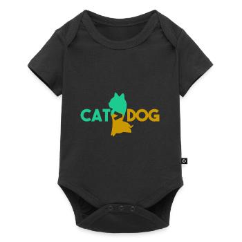 Cat > dog - Baby Premium short-sleeve bodysuit - black - Front