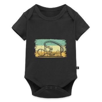 Theme Park Retro Amusement Park Vintage Roller Coa - Baby Premium short-sleeve bodysuit - black - Front