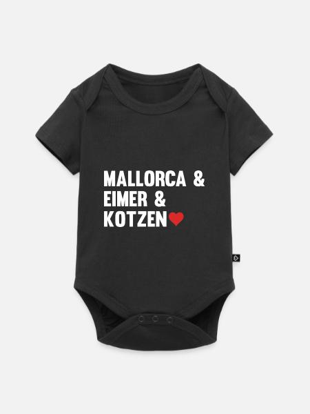 Party Urlaub Mallorca - Baby Premium Kurzarmbody - Schwarz