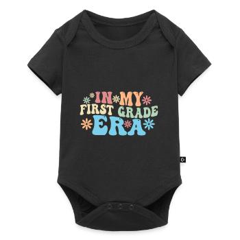 Dans ma première année, premier jour d’école - Body à manches courtes Premium Bébé - noir - Devant
